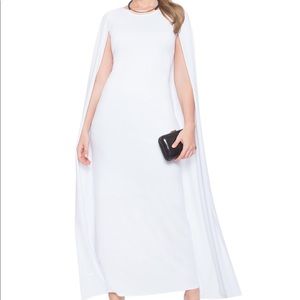 Eloquii White Capelet Gown